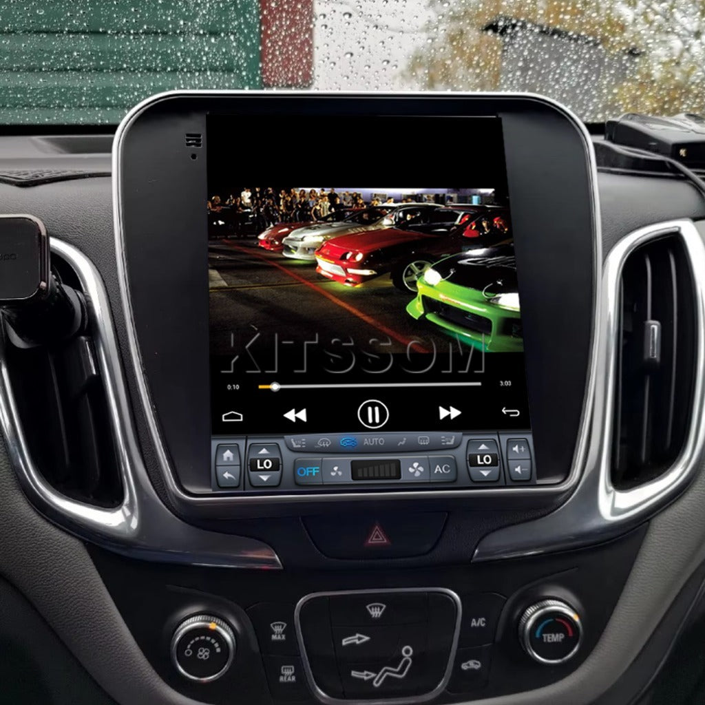 Central multimídia 9.7" vertical Equinox com interface moderna