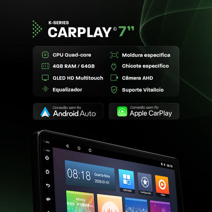 Multimídia Touareg 2005 2006 2007 2008 2009 2010 V2 Carplay 7"-V2 CAR AUDIO-Kitssom