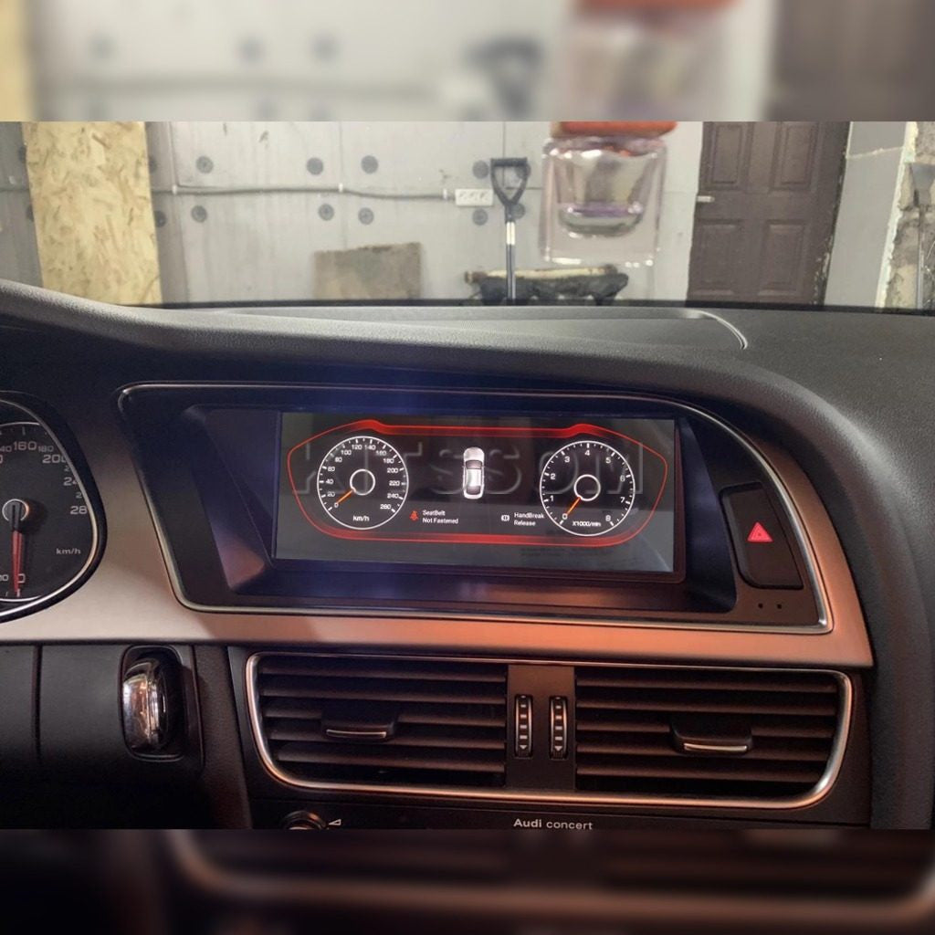 Multimídia Android personalizada para Audi A4/A5 com visual OEM original.