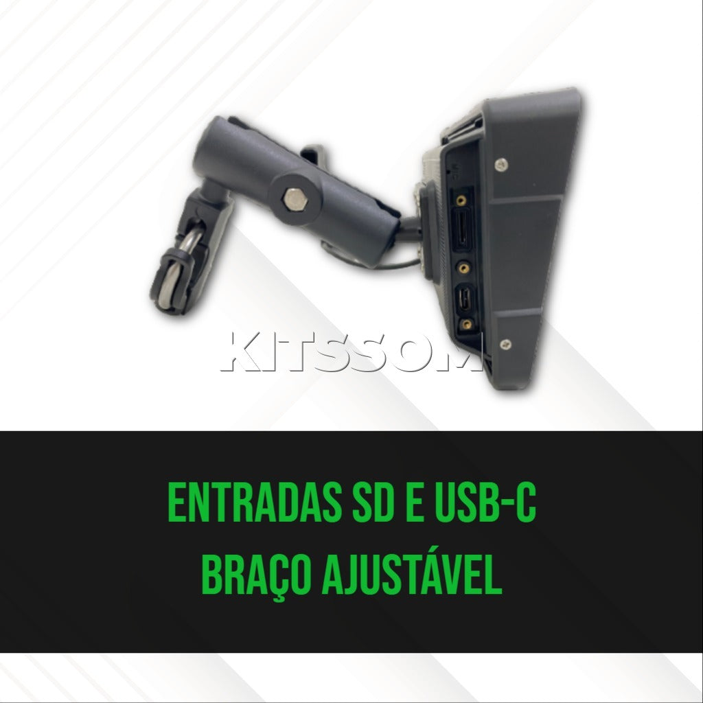 Multimidia Monitor Moto Carplay Android Auto Sem Fio-Kitssom-Kitssom