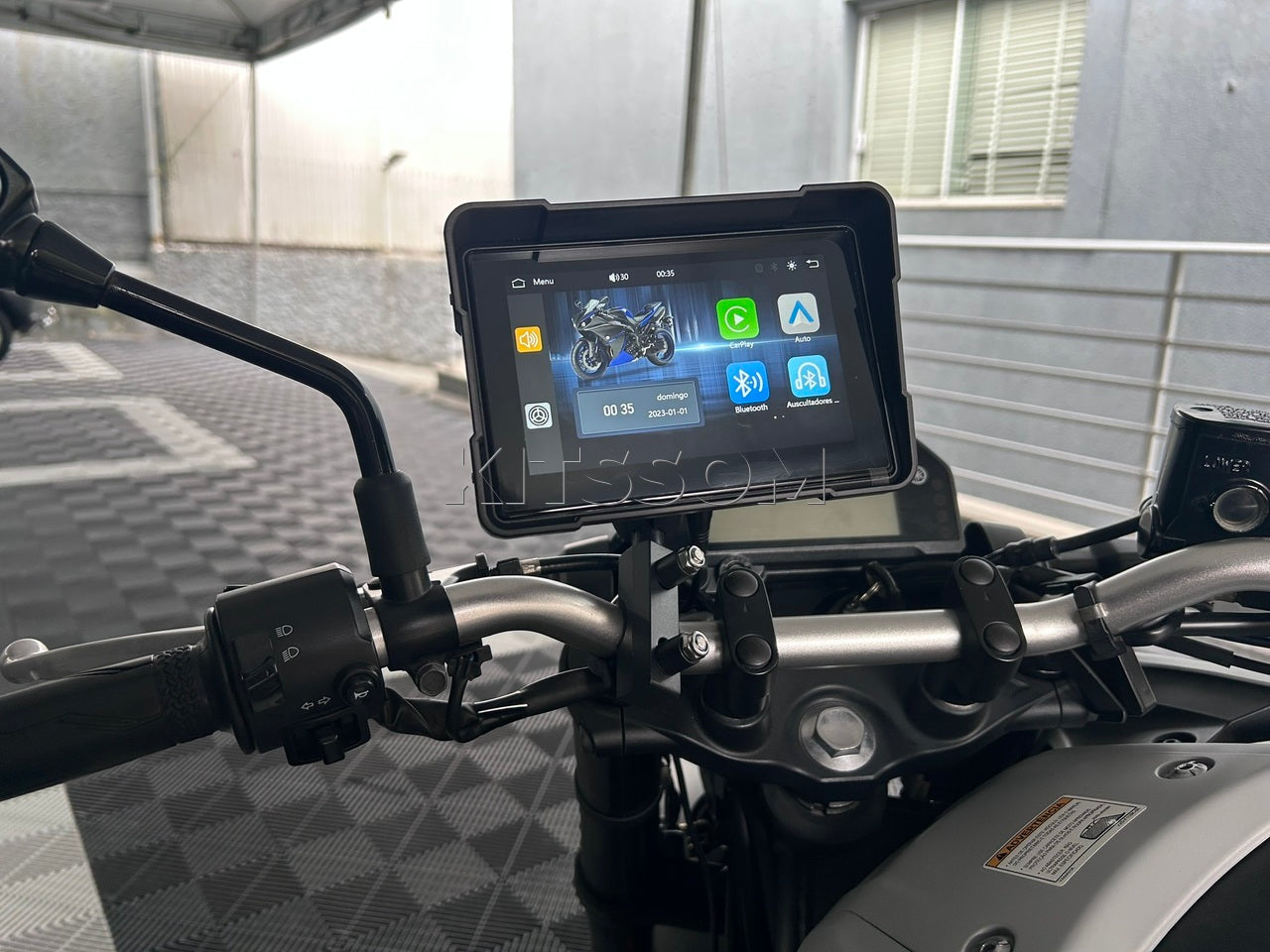 Multimidia Monitor Moto Carplay Android Auto Sem Fio-Kitssom-Kitssom