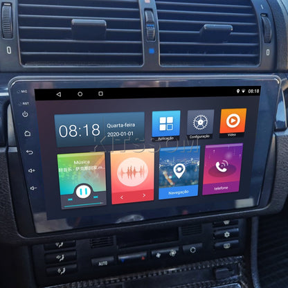 Multimídia BMW 116 118 120 316 318 320 E46 2006 2007 V2 Carplay 9" 2002 2003 2004 2005-V2 CAR AUDIO-Kitssom