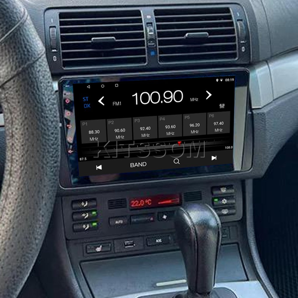 Multimídia BMW 116 118 120 316 318 320 E46 2006 2007 V2 Carplay 9" 2002 2003 2004 2005-V2 CAR AUDIO-Kitssom