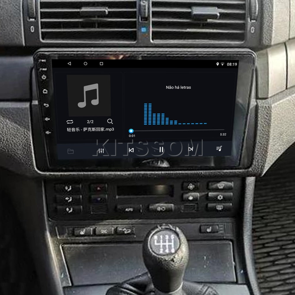 Multimídia BMW 116 118 120 316 318 320 E46 2006 2007 V2 Carplay 9" 2002 2003 2004 2005-V2 CAR AUDIO-Kitssom