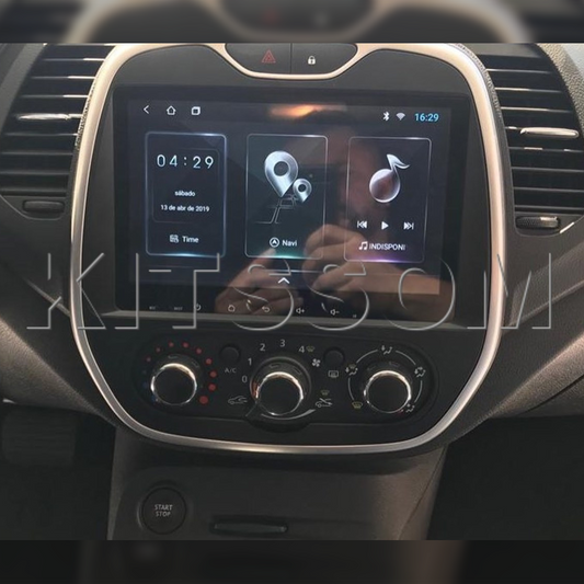 Multimídia Captur 2015 2016 2017 2018 2019 2020 S300+ CarPlay e Android Auto Ar Analógico-V2 CAR AUDIO-Kitssom