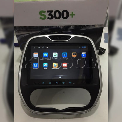 Multimídia Captur 2015 2016 2017 2018 2019 2020 S300+ CarPlay e Android Auto Ar Analógico-V2 CAR AUDIO-Kitssom