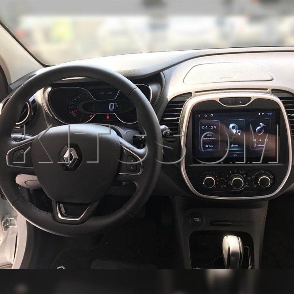 Multimídia Captur 2015 2016 2017 2018 2019 2020 S300+ CarPlay e Android Auto Ar Analógico-V2 CAR AUDIO-Kitssom