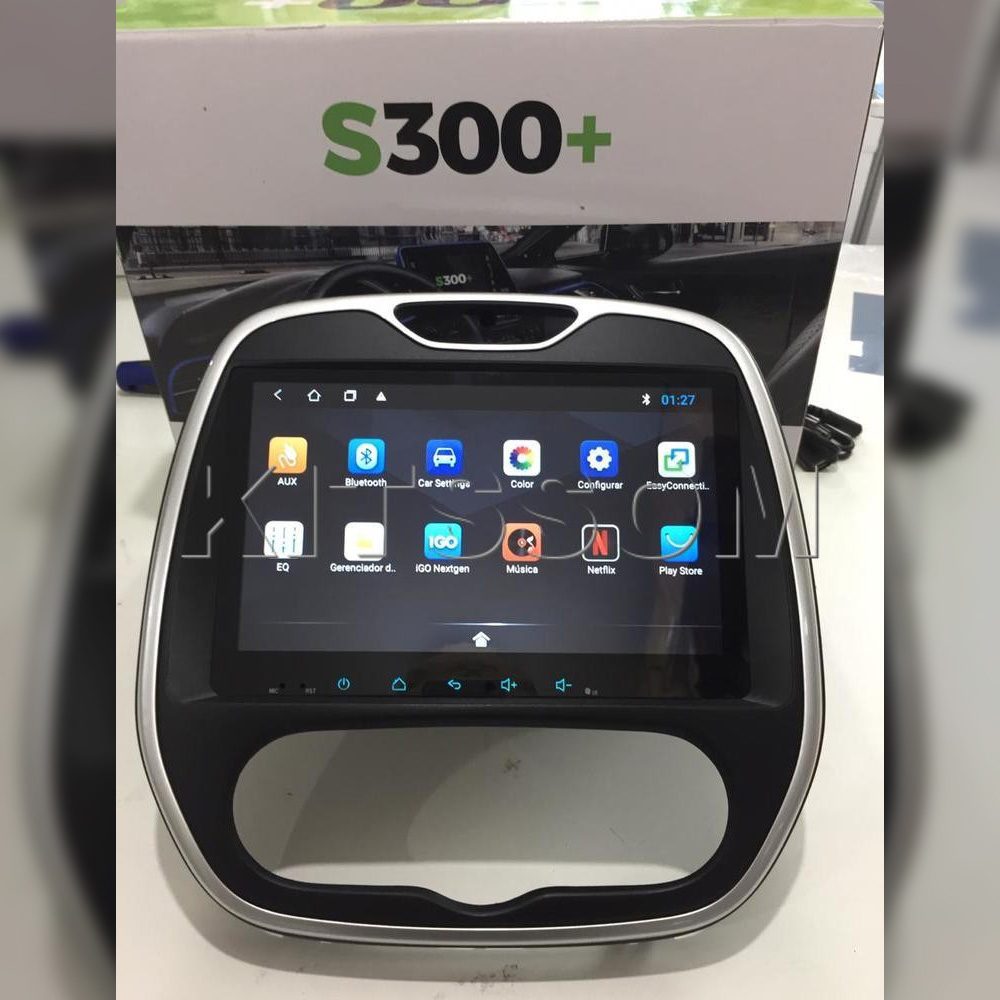 Multimídia Captur 2015 2016 2017 2018 2019 2020 S300+ CarPlay e Android Auto Ar Analógico-V2 CAR AUDIO-Kitssom