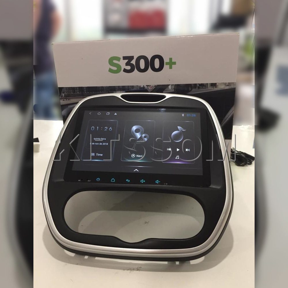 Multimídia Captur 2015 2016 2017 2018 2019 2020 S300+ CarPlay e Android Auto Ar Analógico-V2 CAR AUDIO-Kitssom