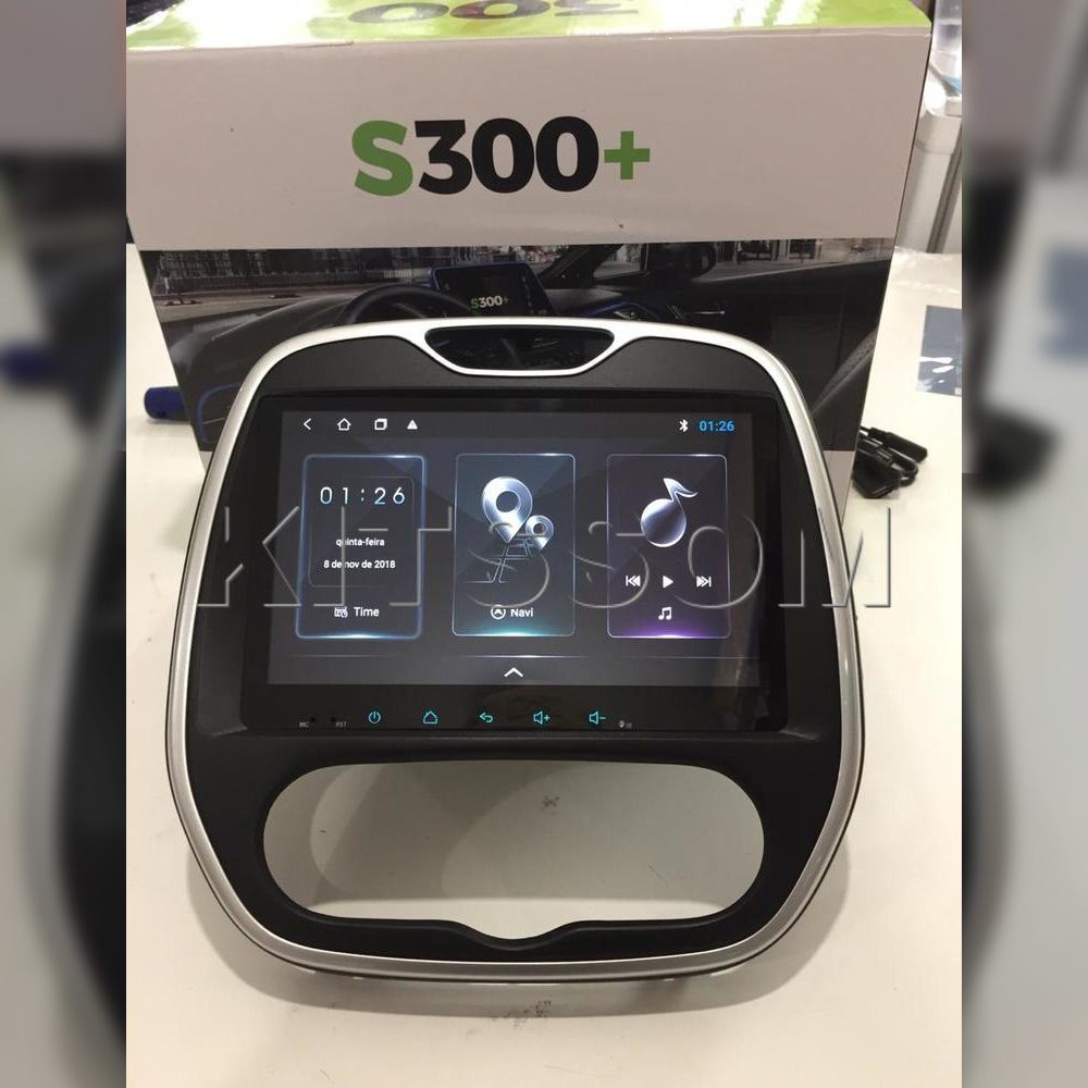 Multimídia Captur 2015 2016 2017 2018 2019 2020 S300+ CarPlay e Android Auto Ar Analógico-V2 CAR AUDIO-Kitssom