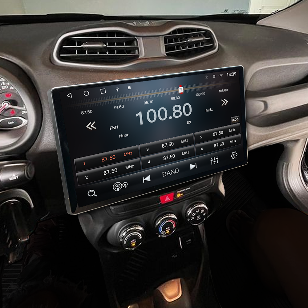 Multimídia Jeep Renegade 2019 2020 2021 2022 2023 V2 Tesla 13" 2015 2016 2017 2018