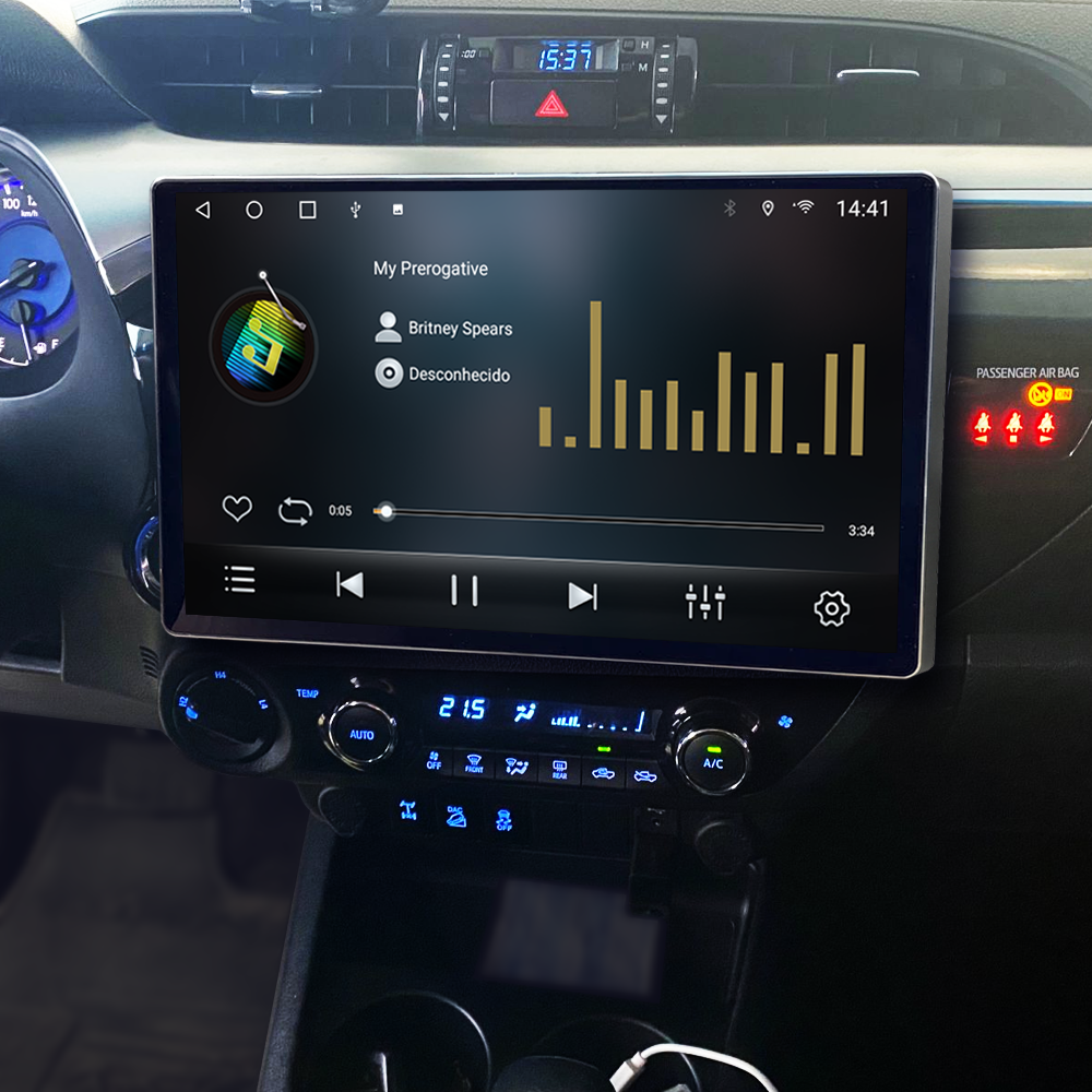 Multimídia hilux Toyota 19 20 21 22 23 Tesla 13”