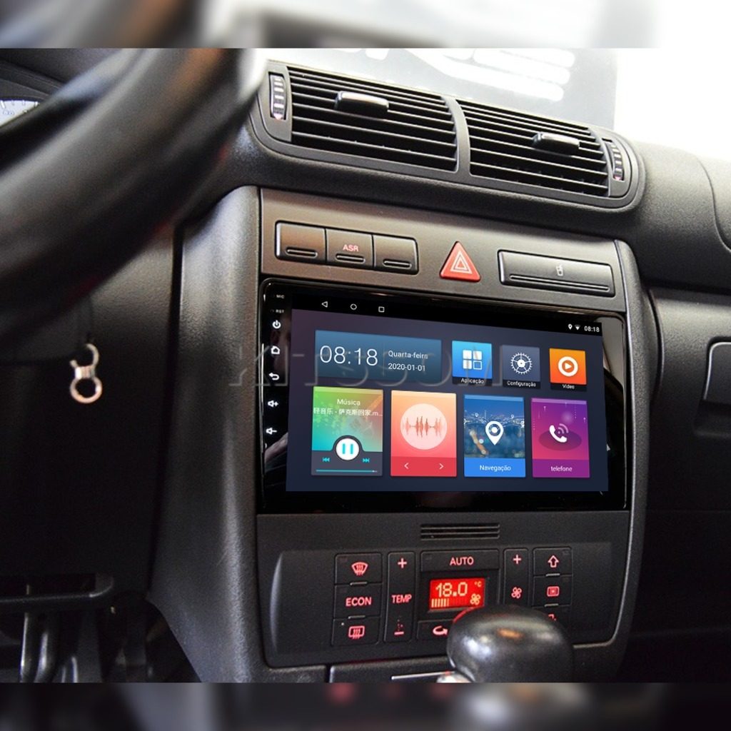 Multimídia Audi A3 2002 2003 2004 2005 2006 2007 V2 Carplay 9" 2000 2001-V2 CAR AUDIO-Kitssom