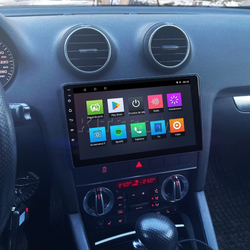Multimídia Audi A3 2007 2008 2009 2010 2011 2012 V2 Carplay 9"-V2 CAR AUDIO-Kitssom