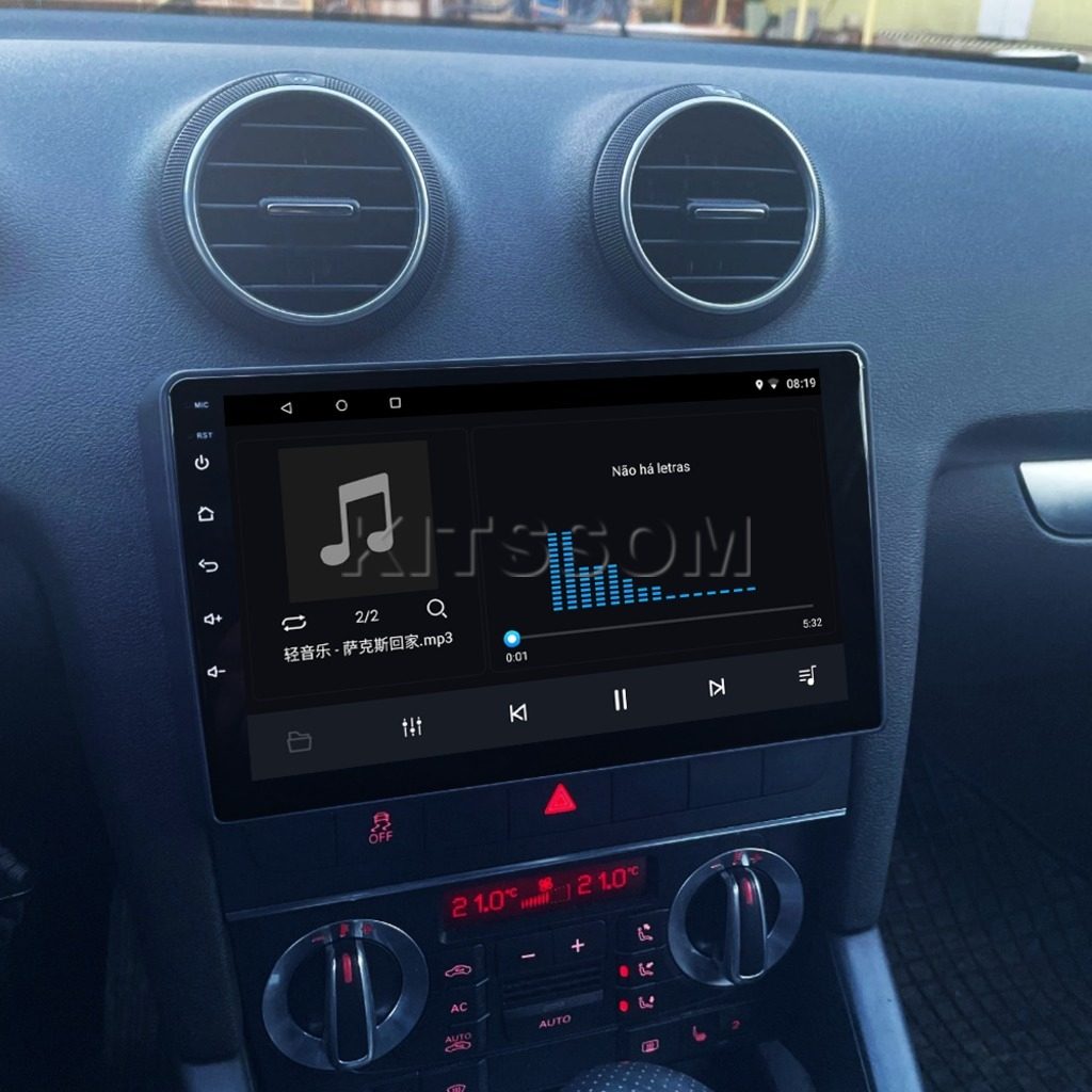 Multimídia Audi A3 2007 2008 2009 2010 2011 2012 V2 Carplay 9"-V2 CAR AUDIO-Kitssom