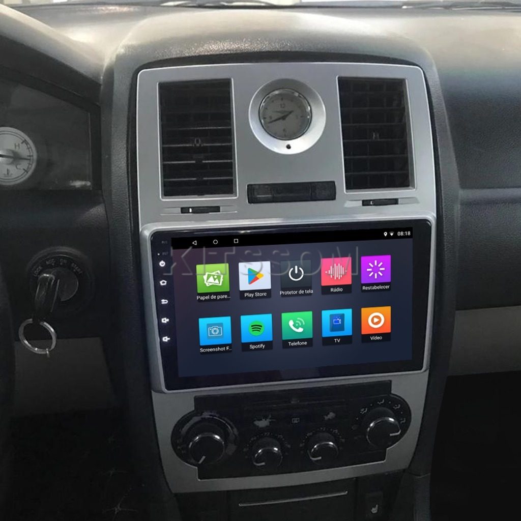 Multimídia Chrysler 300C 2006 2007 2008 2009 2010 V2 Carplay 9" 2004 2005-V2 CAR AUDIO-Kitssom