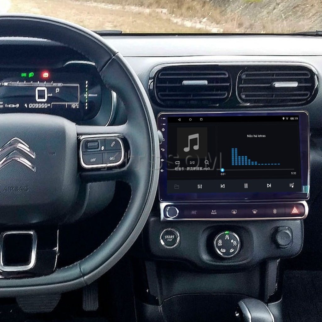 Multimídia Citroen C4 Cactus 2021 2022 2023 2024 V2 Carplay 9" 2018 2019 2020-V2 CAR AUDIO-Kitssom