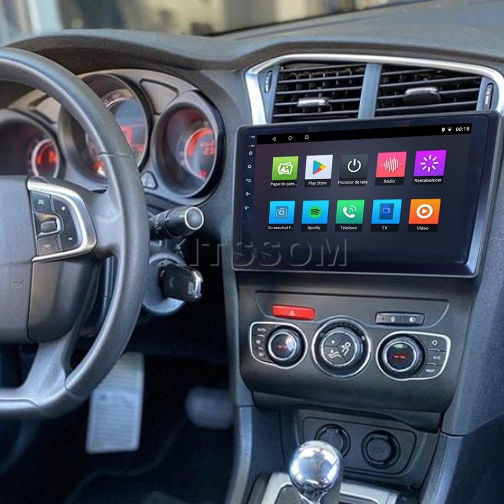 Multimídia C4 Lounge 2014 2015 2016 2017 2018 V2 Carplay 9"-V2 CAR AUDIO-Kitssom
