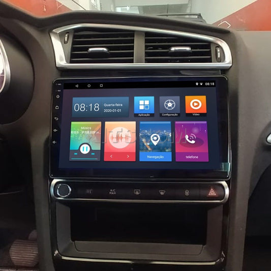Multimídia Citroen C4 Lounge 2019 2020 2021 2022 V2 Carplay 9" 2018-V2 CAR AUDIO-Kitssom