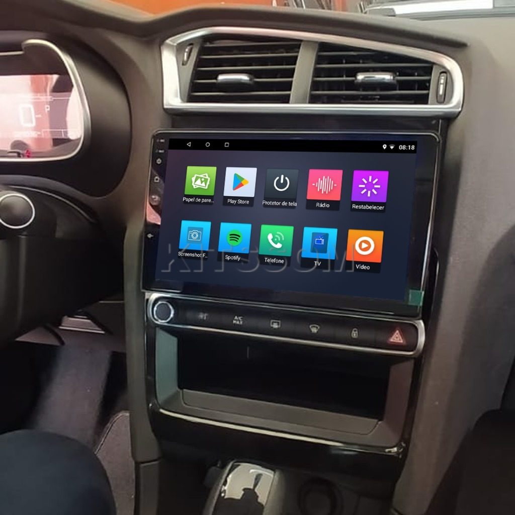 Multimídia Citroen C4 Lounge 2019 2020 2021 2022 V2 Carplay 9" 2018-V2 CAR AUDIO-Kitssom