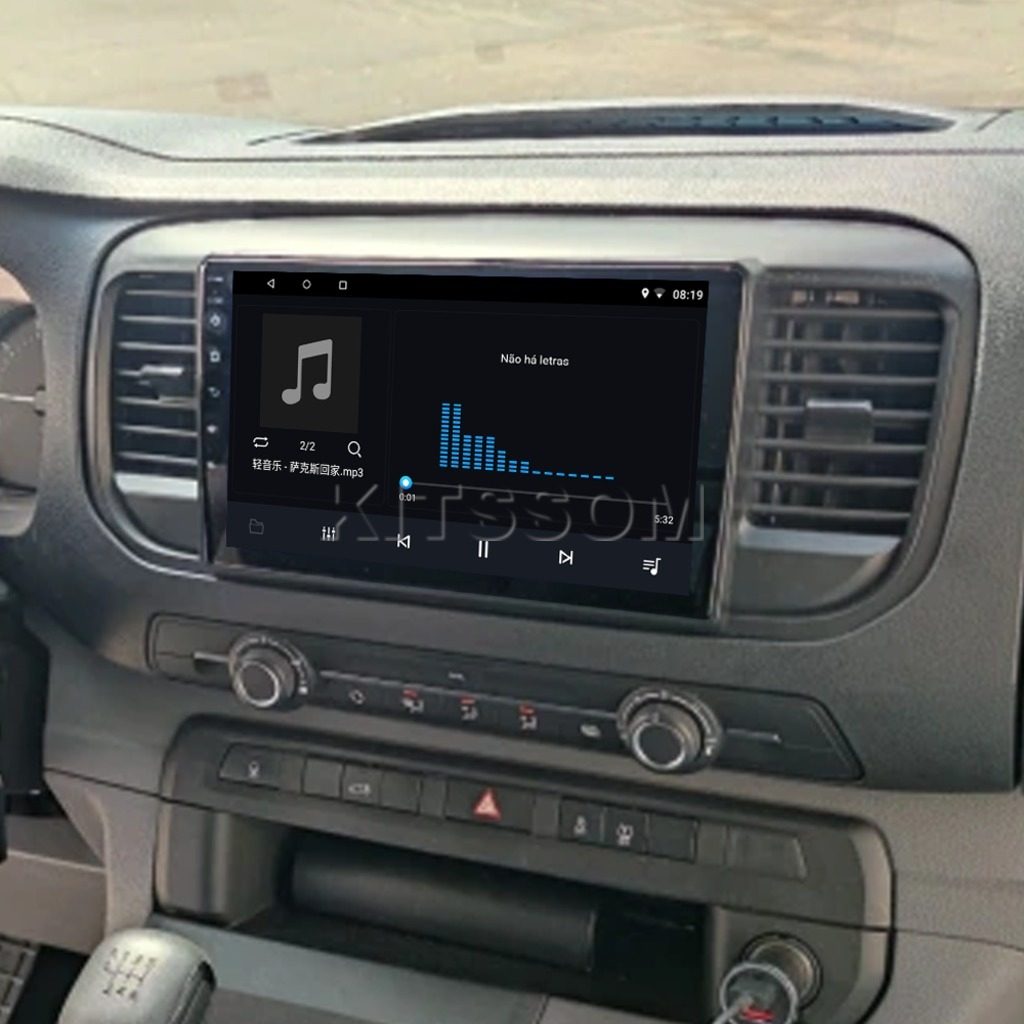Multimídia Citroen Jumpy 2018 2019 2020 2021 2022 V2 Carplay 9" 2016 2017-V2 CAR AUDIO-Kitssom