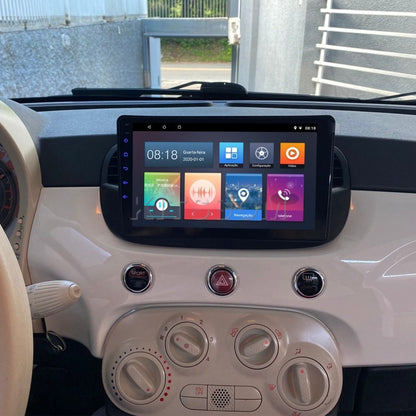 Multimídia Fiat 500 2011 2012 2013 2014 2015 V2 Carplay 9"-V2 CAR AUDIO-Kitssom