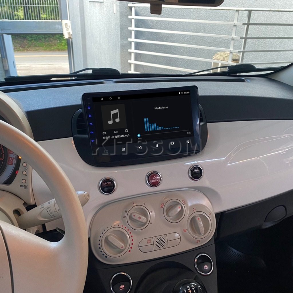 Multimídia Fiat 500 2011 2012 2013 2014 2015 V2 Carplay 9"-V2 CAR AUDIO-Kitssom