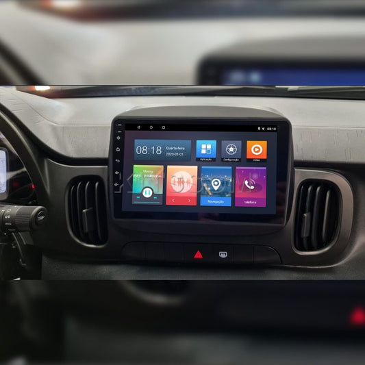 Multimidia Fiat Mobi 2019 2020 2021 2022 2023 V2 Carplay 9" 2016 2017 2018-V2 CAR AUDIO-Kitssom