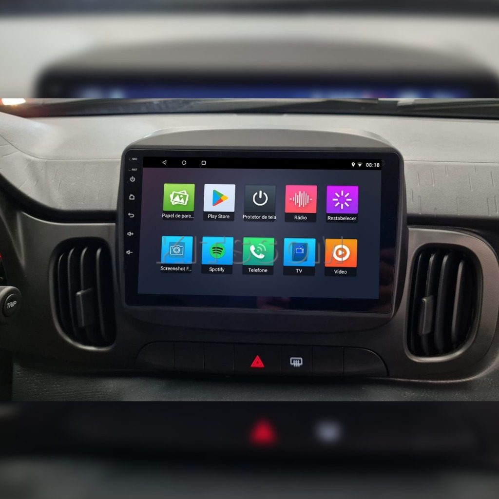 Multimidia Fiat Mobi 2019 2020 2021 2022 2023 V2 Carplay 9" 2016 2017 2018-V2 CAR AUDIO-Kitssom