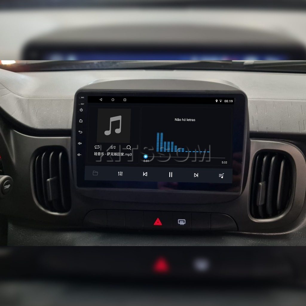 Multimidia Fiat Mobi 2019 2020 2021 2022 2023 V2 Carplay 9" 2016 2017 2018-V2 CAR AUDIO-Kitssom