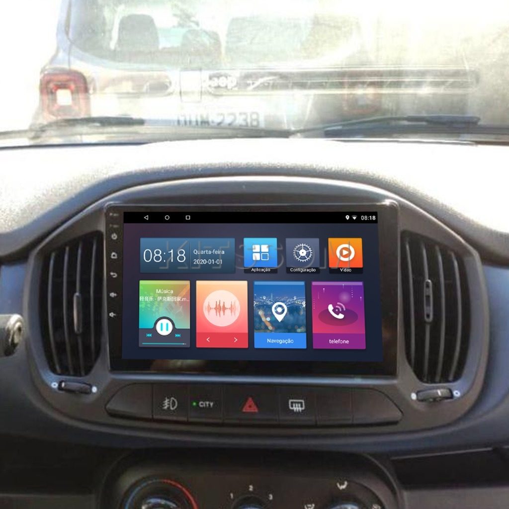 Multimídia Fiat Uno 2017 2018 2019 2020 2021 2022 V2 Carplay 9" 2015 2016-V2 CAR AUDIO-Kitssom