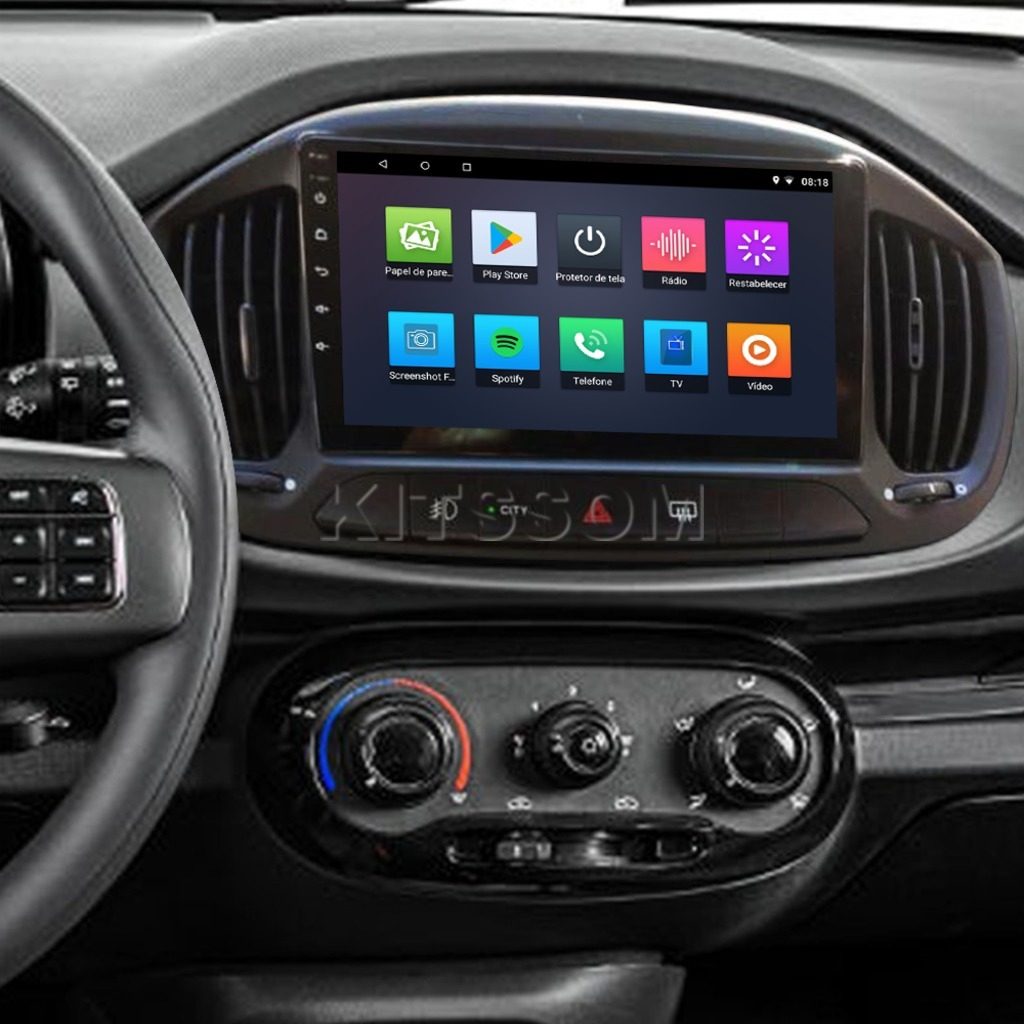 Multimídia Fiat Uno 2017 2018 2019 2020 2021 2022 V2 Carplay 9" 2015 2016-V2 CAR AUDIO-Kitssom