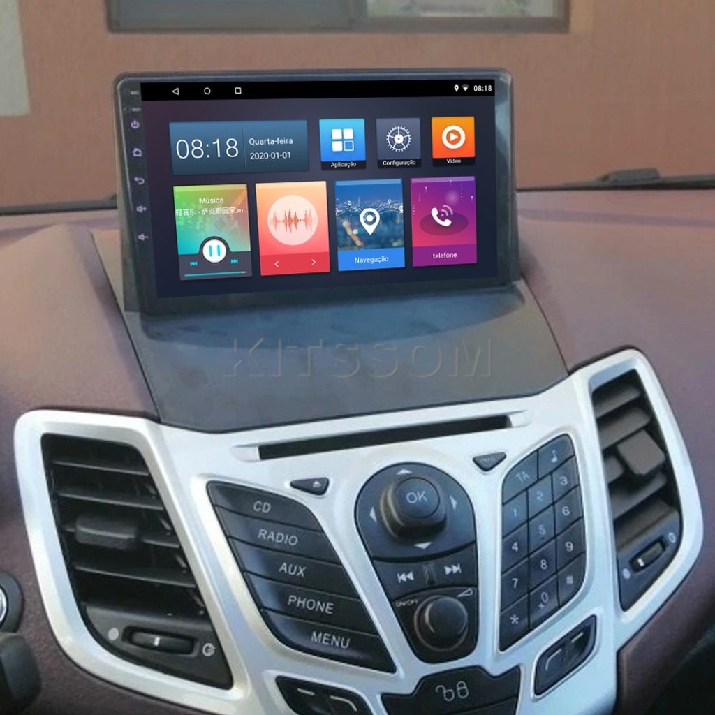 Multimídia Fiesta 2013 2014 2015 2016 2017 2018 V2 Carplay 9" 2012-V2 CAR AUDIO-Kitssom