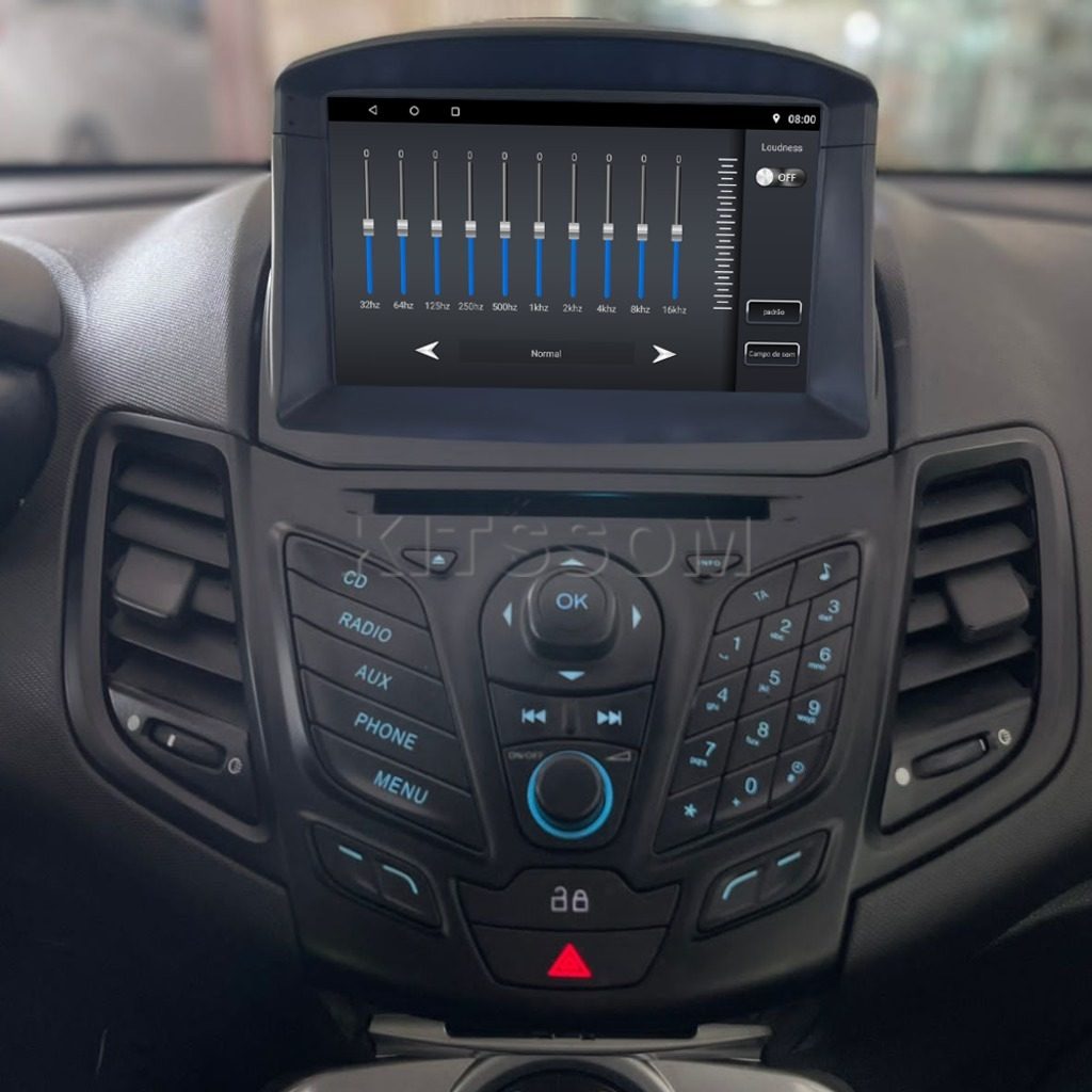 Multimídia Ford Fiesta 2016 2017 2018 Embutida V2 Carplay 9" 2012 2013 2014 2015-V2 CAR AUDIO-Kitssom