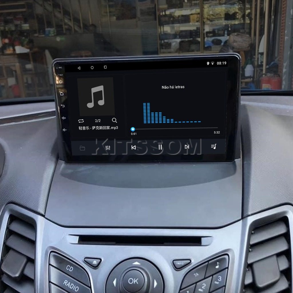 Multimídia Ford Fiesta 2012 2013 2014 Mexicano V2 Carplay 9" 2011-V2 CAR AUDIO-Kitssom