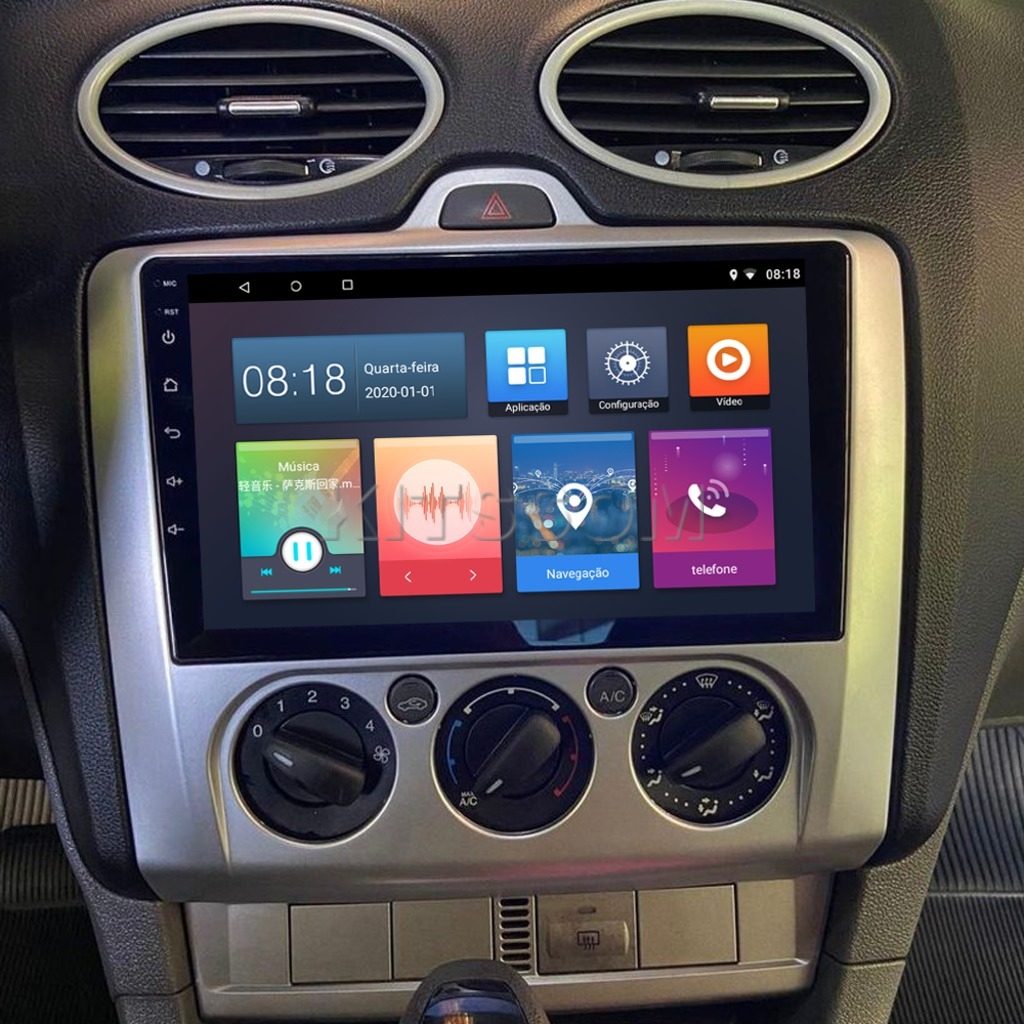 Multimídia Ford Focus 2010 2011 2012 2013 AC AN V2 Carplay 9" 2008 2009-V2 CAR AUDIO-Kitssom