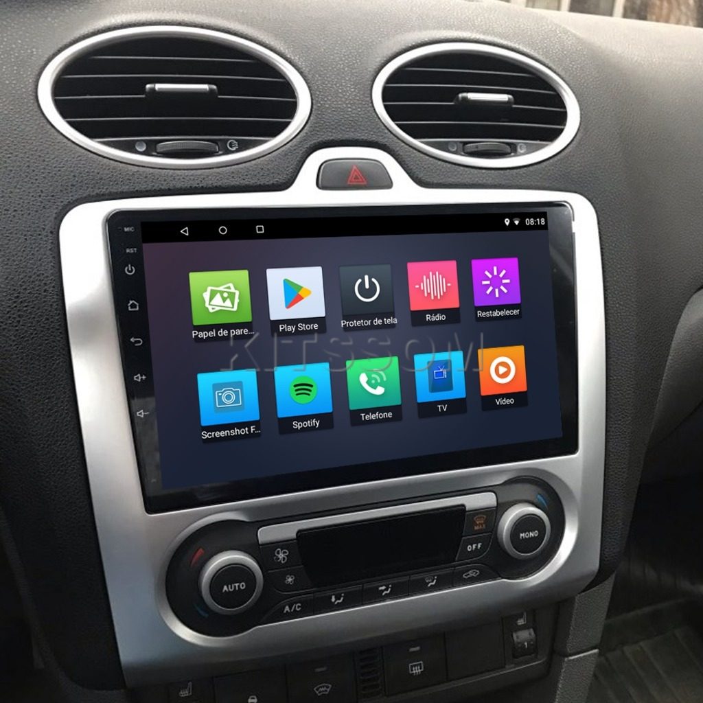 Multimídia Ford Focus 2010 2011 2012 2013 AC DIG V2 Carplay 9" 2008 2009-V2 CAR AUDIO-Kitssom
