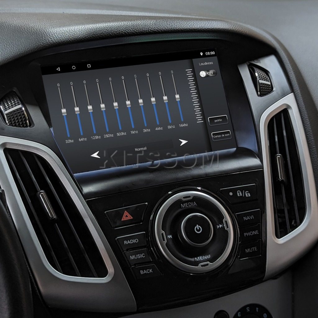 Multimídia Ford Focus 2017 2018 2019 Embutida V2 Carplay 9" 2014 2015 2016-V2 CAR AUDIO-Kitssom