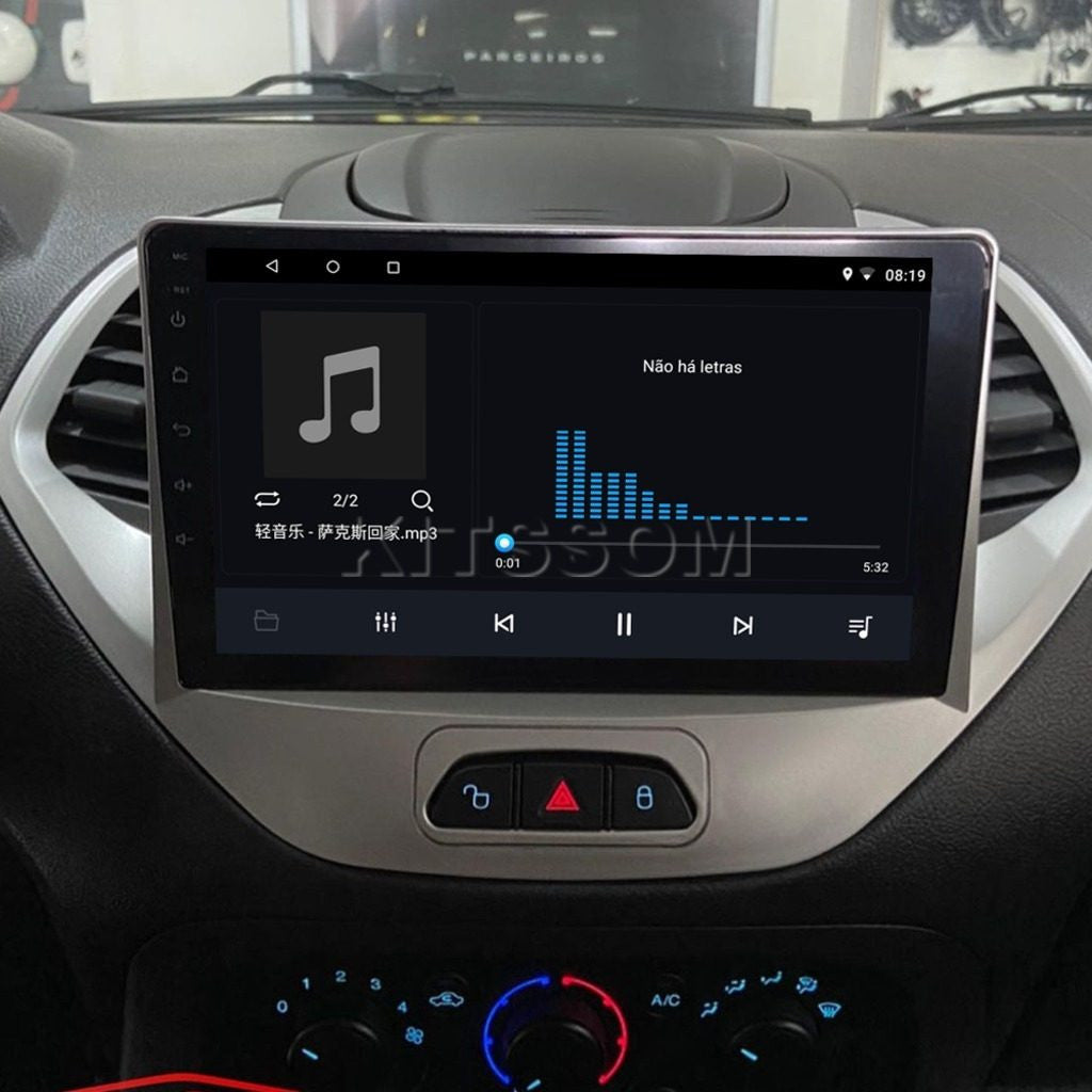 Multimídia Ford Ka 2014 2015 2016 2017 V2 Carplay com Botão 9"-V2 CAR AUDIO-Kitssom