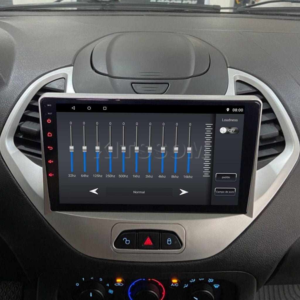 Multimídia Ford Ka 2014 2015 2016 2017 V2 Carplay com Botão 9"-V2 CAR AUDIO-Kitssom