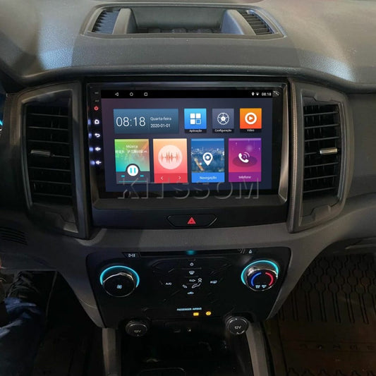 Multimídia Ford Ranger 2018 2019 2020 2021 2022 V2 Carplay 9" 2016 2017-V2 CAR AUDIO-Kitssom