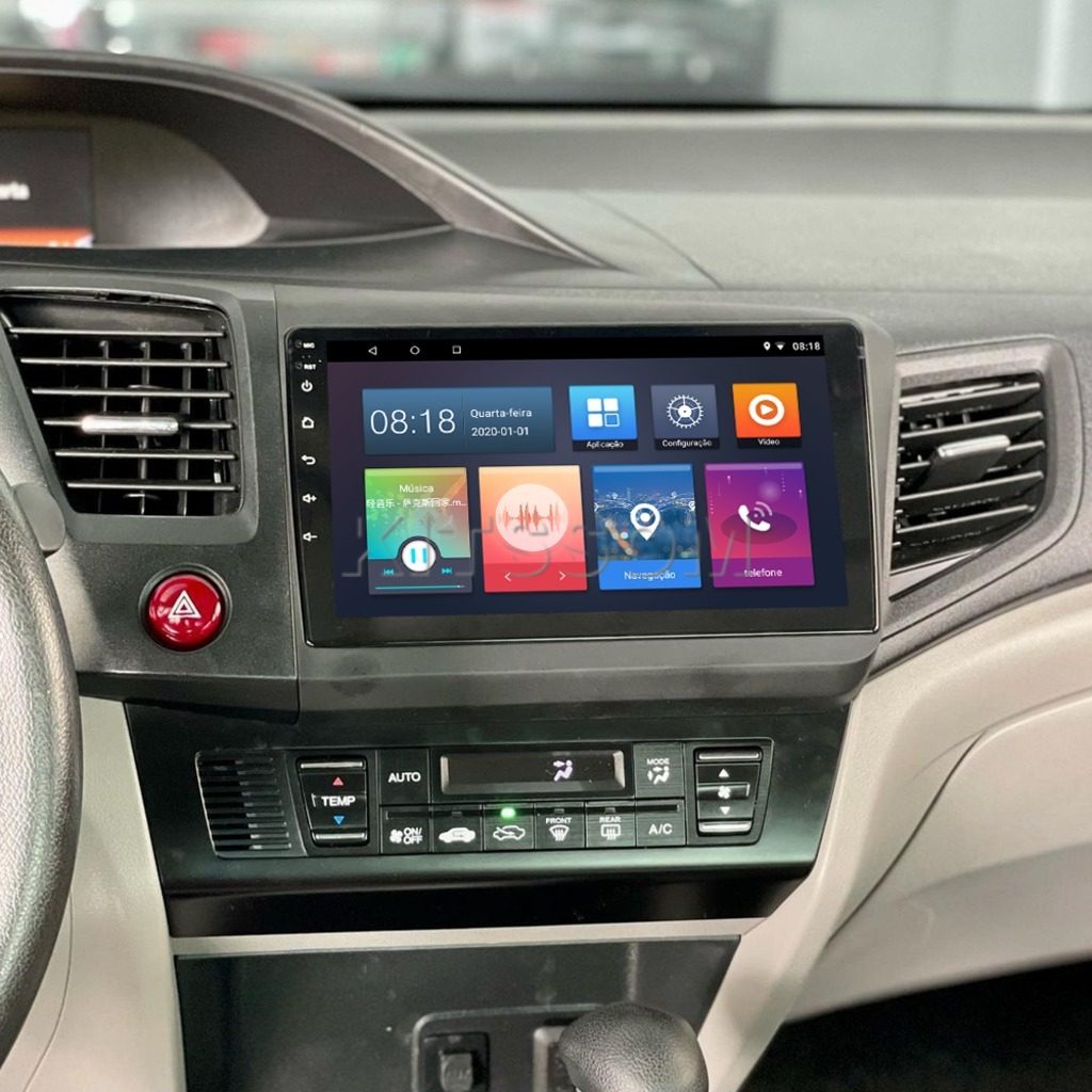 Multimídia Honda Civic G9 2013 2014 2015 2016 V2 Carplay 9" 2012-V2 CAR AUDIO-Kitssom