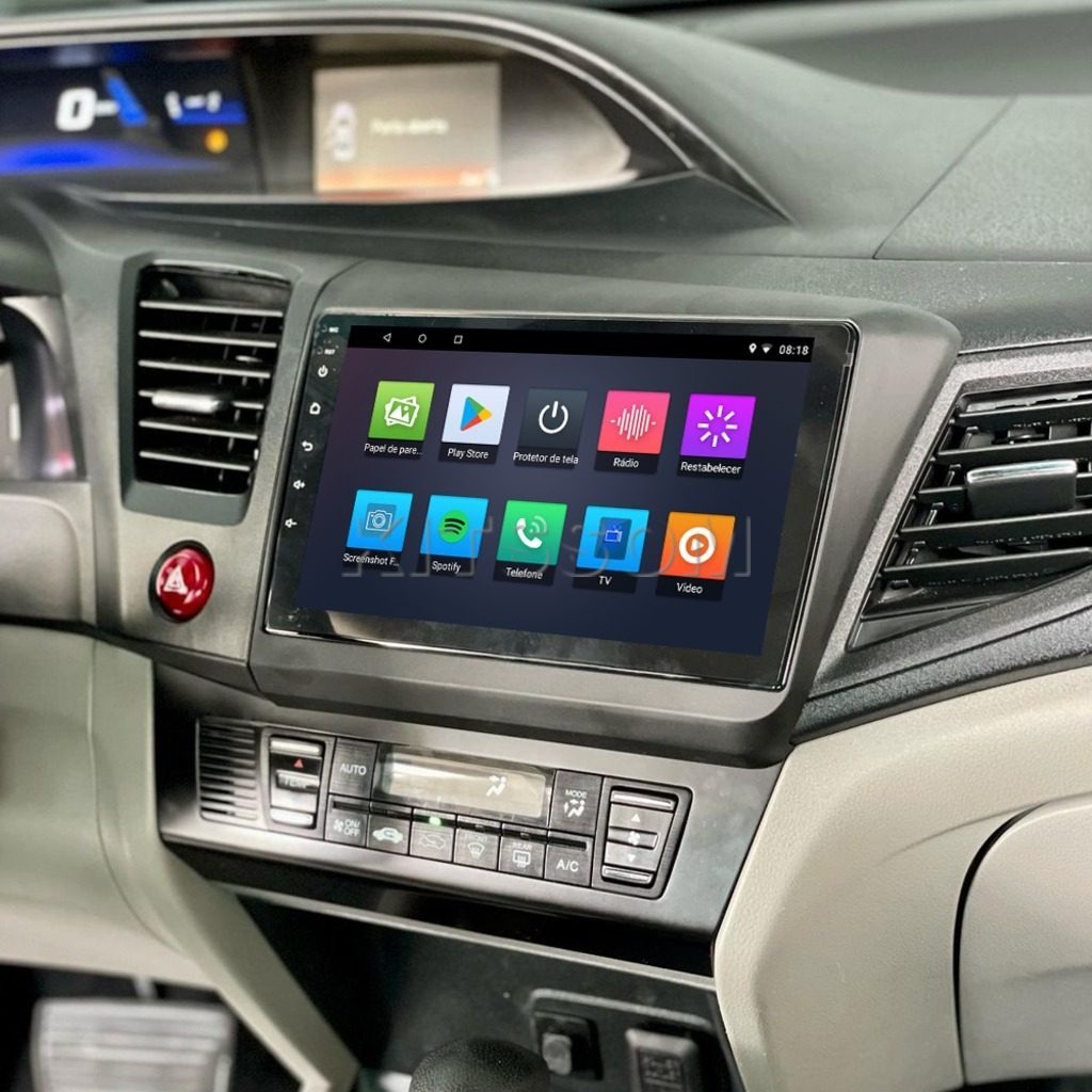 Multimídia Honda Civic G9 2013 2014 2015 2016 V2 Carplay 9" 2012-V2 CAR AUDIO-Kitssom