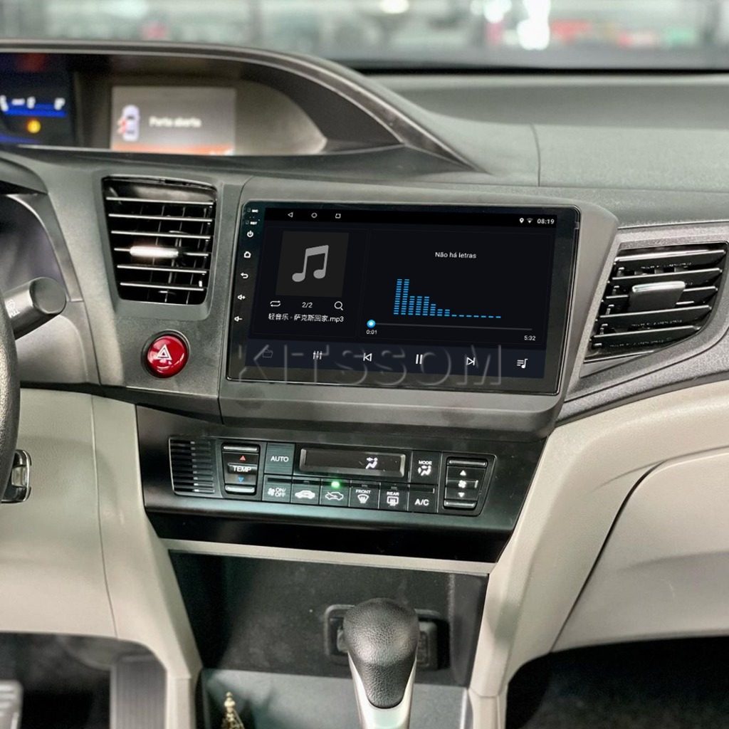 Multimídia Honda Civic G9 2013 2014 2015 2016 V2 Carplay 9" 2012-V2 CAR AUDIO-Kitssom