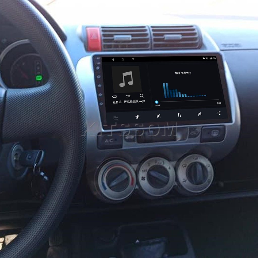 Multimídia Honda Fit 2003 2004 2005 2006 2007 V2 Carplay 9" 2002-V2 CAR AUDIO-Kitssom