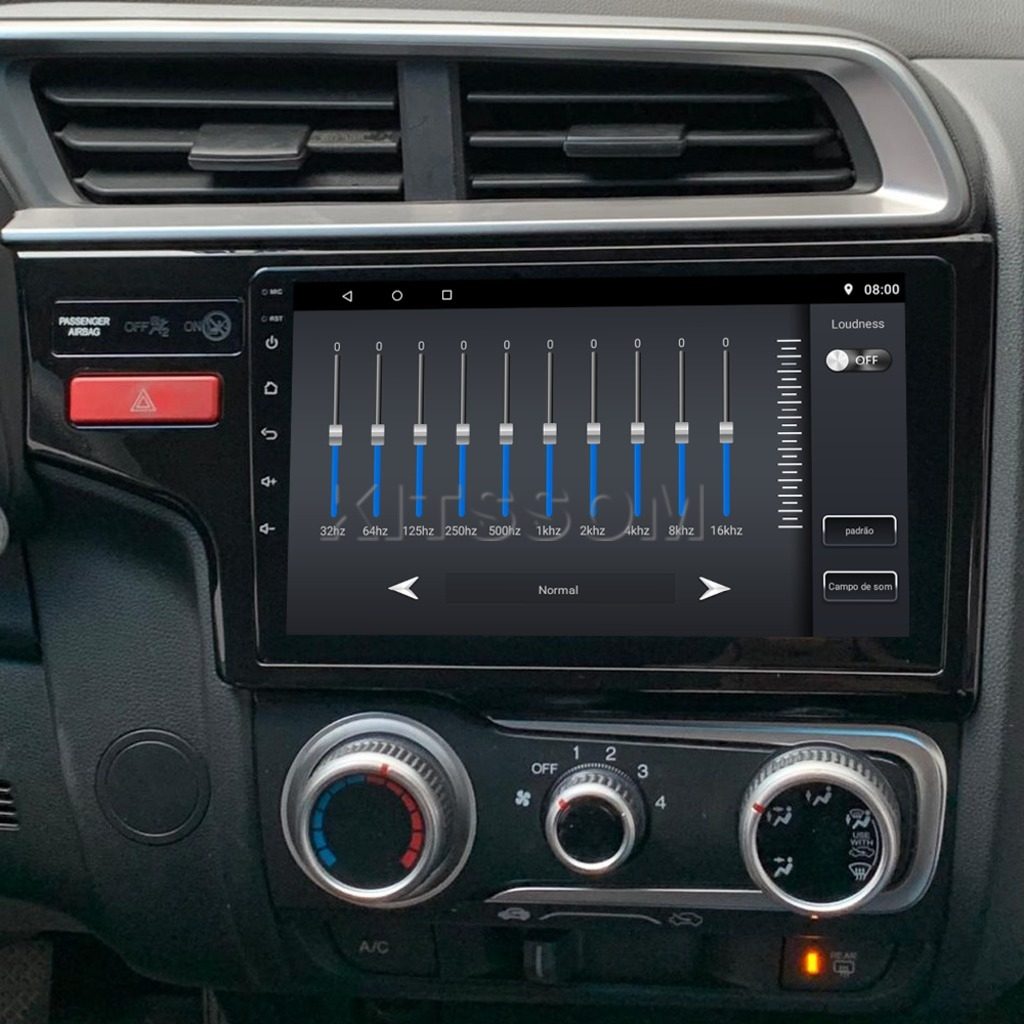 Multimídia Honda Fit WRV 2017 2018 2019 2020 2021 V2 Carplay 9" 2014 2015 2016-V2 CAR AUDIO-Kitssom