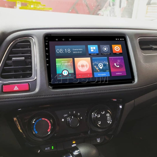 Multimídia Honda HRV 2017 2018 2019 2020 2021 V2 Carplay 9" 2014 2015 2016-V2 CAR AUDIO-Kitssom