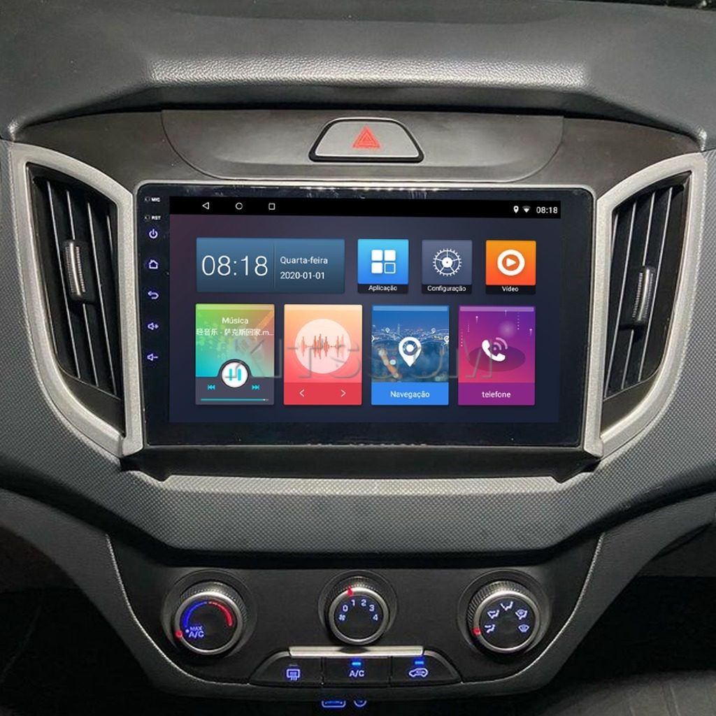 Multimídia Hyundai Creta Action 2021 2022 2023 V2 Carplay 9"-V2 CAR AUDIO-Kitssom
