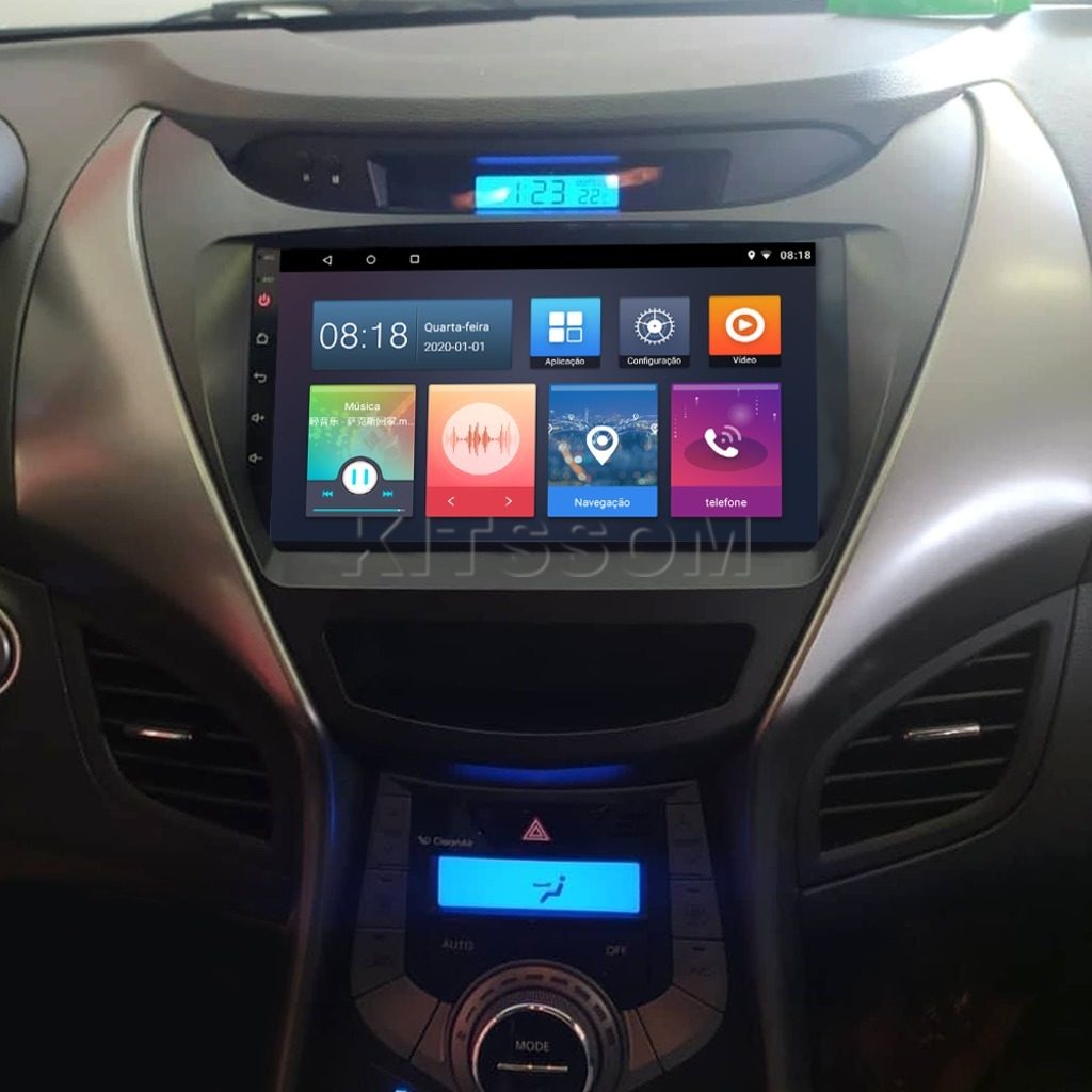 Multimídia Hyundai Elantra 2011 2012 2013 V2 Carplay 9"-V2 CAR AUDIO-Kitssom
