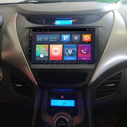 Multimídia Hyundai Elantra 2011 2012 2013 V2 Carplay 9"-V2 CAR AUDIO-Kitssom